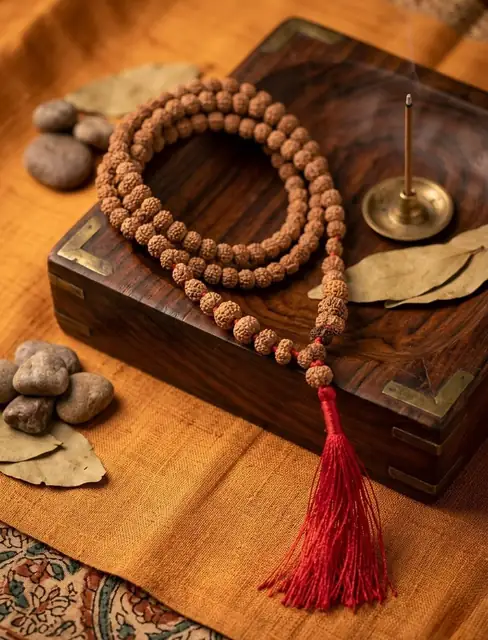 1-14 Mukhi Rudraksha with Gauri Shankar kantha indonesia Indrani Mala – image 2