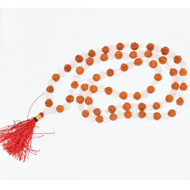 100% Rudraksha & sphatik mala – image 4