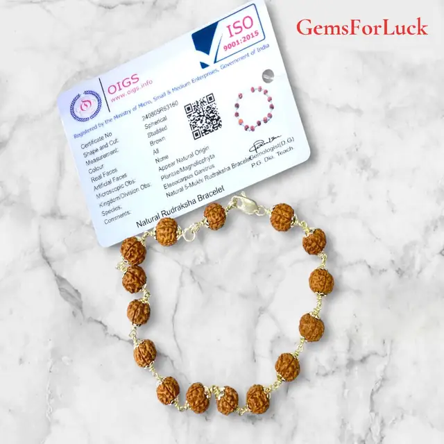 5 Mukhi Pure Silver Bracelet – image 5