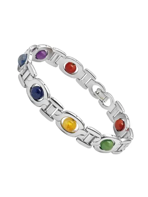 7 Chakra Bracelet In White Metal For Men & Women – image 5