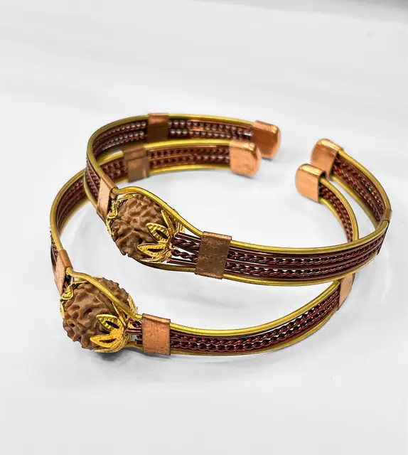 7 Mukhi rudraksha bracelet with copper wire – image 2