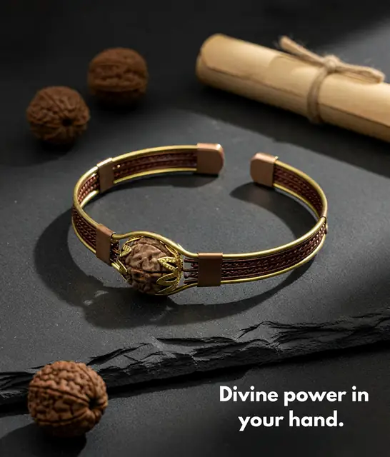 7 Mukhi rudraksha bracelet with copper wire – image 6
