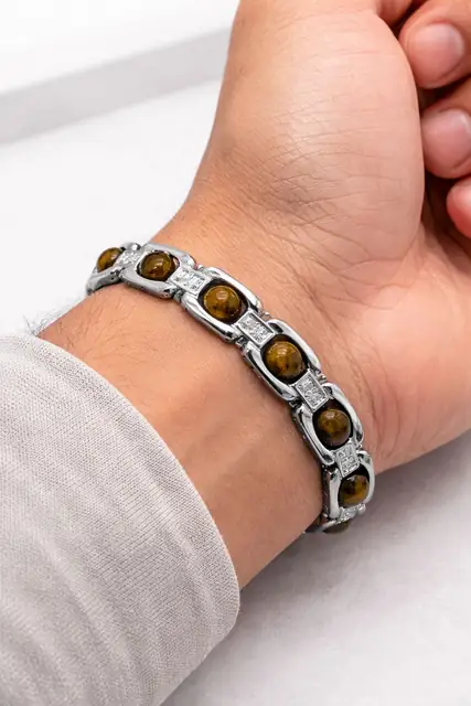 Certified 8mm Tiger Eye Bracelet – Natural Healing Crystal Bracelet for Men & Women – image 3