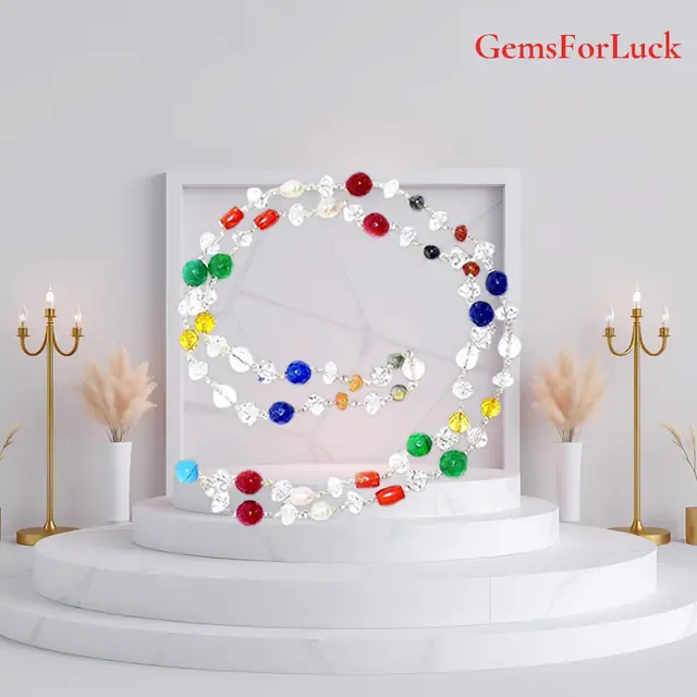 Diamond Cut Navratna Mala