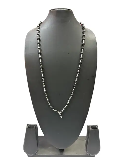 GemsForLuck Karungali Malai Silver Cap Plated Necklace – image 5