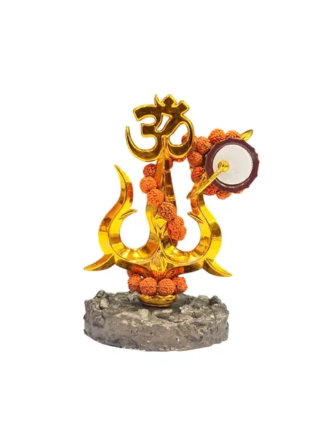 GemsForLuck Om Trishul with Damru & Rudraksha Mala – image 2