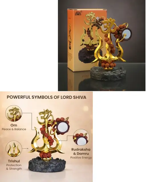 GemsForLuck Om Trishul with Damru & Rudraksha Mala – image 3