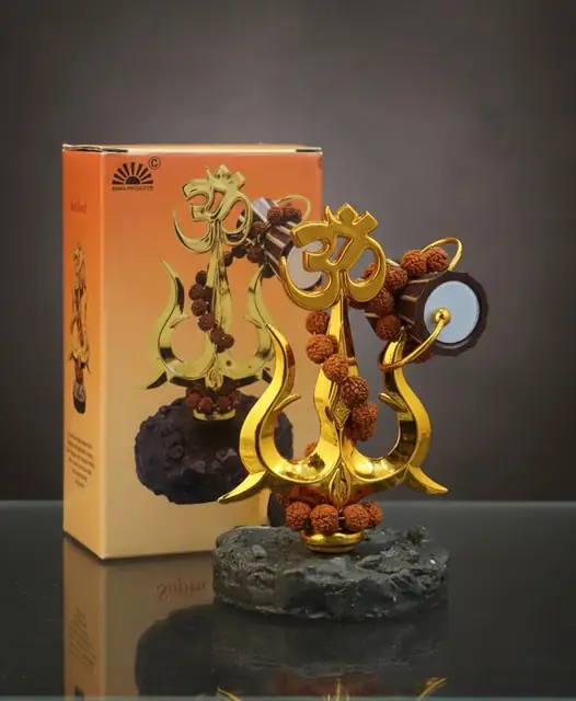 GemsForLuck Om Trishul with Damru & Rudraksha Mala – image 5