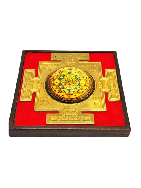 Laxmi Yantra in Brass with Wooden Frame (1 Pc) – image 5