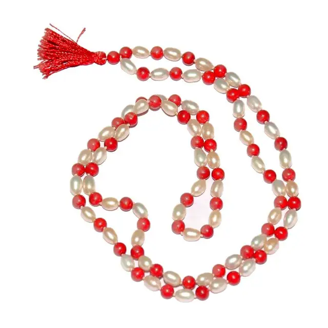 Moti Moonga Mala Red Coral Necklace – image 4