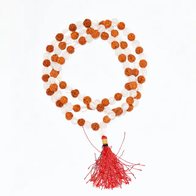 Natural Rudraksha & Sphatik Mala – image 2