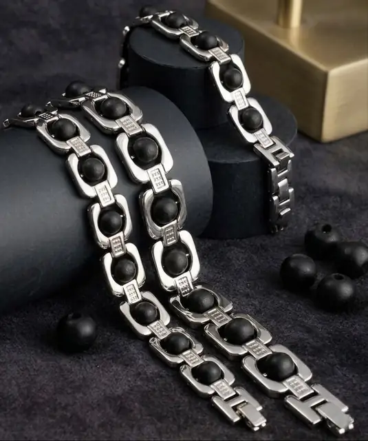 Premium Silver Plated Karungali Wood Bracelet – image 6