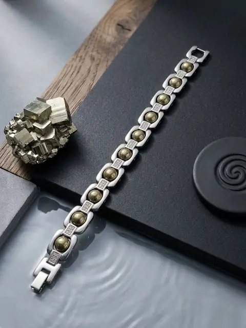 Pyrite Stone Bracelet for Confidence & Protection – image 5