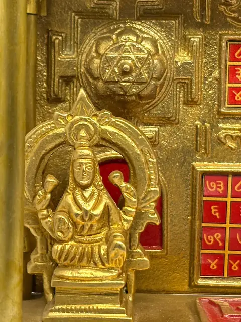 Saubhagya Lakshmi Ganesh Yantra – Brass Puja Yantra for Wealth, Prosperity & Auspiciousness (Size-5*5 Inches) – image 6
