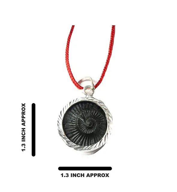 Shaligram White Metal Pendant – image 6