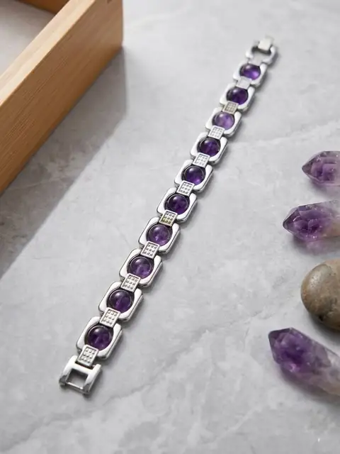Stylish Amethyst Bracelet for Men & Women – image 5