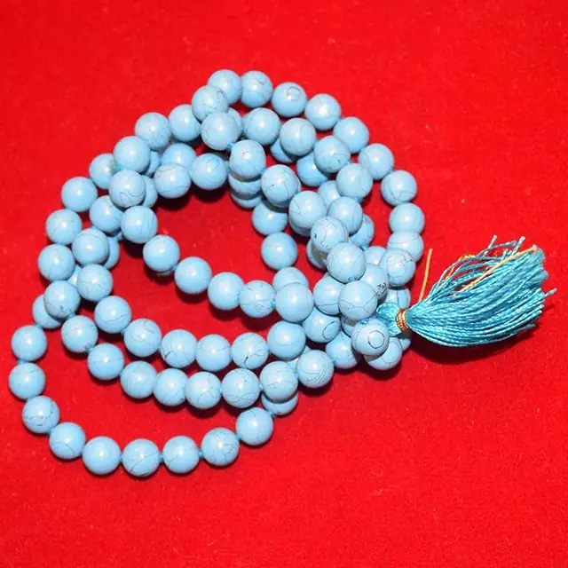 Turquoise/Firoza Hand Knotted Mala – image 3